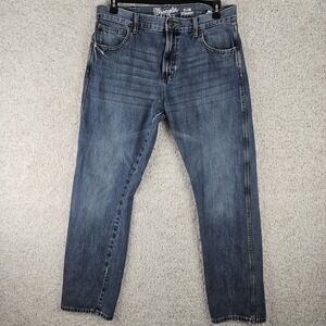 Wrangler Retro Slim Boot Jeans Mens 34x32 Blue Medium Wash Western Denim Cowboy